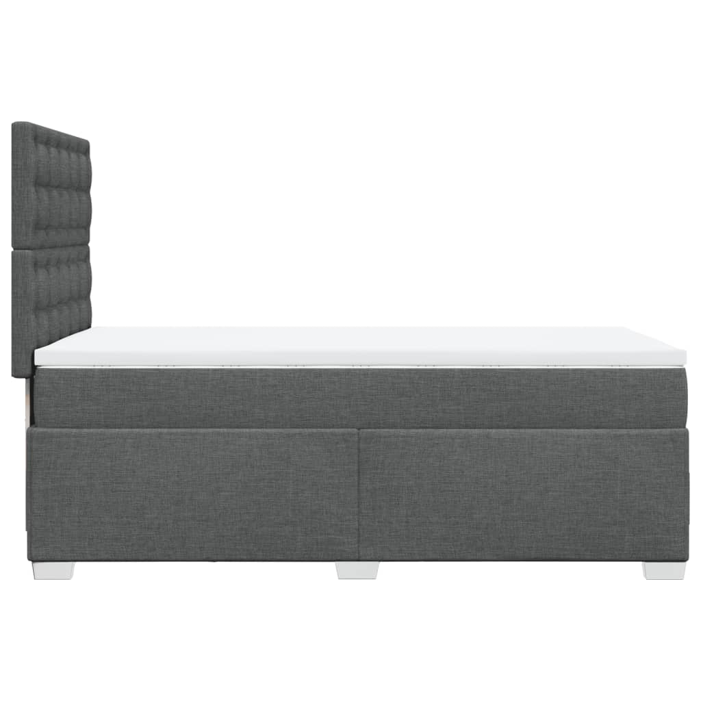 Giroletto a Molle con Materasso Grigio Scuro 80x200 cm Tessuto | homemem39