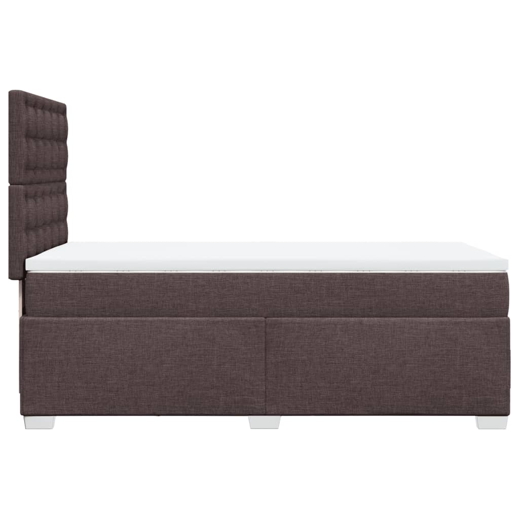 Giroletto a Molle con Materasso Marrone Scuro 80x200 cm Tessuto | homemem39