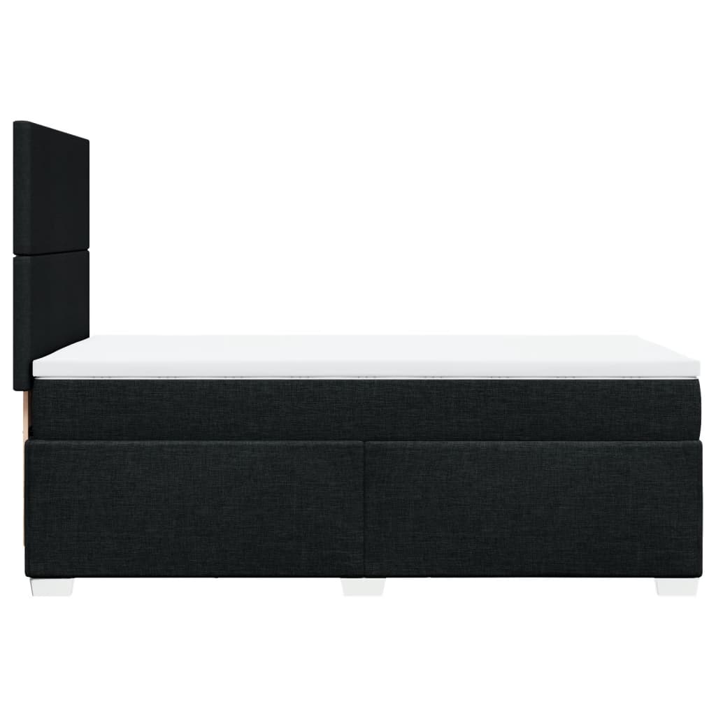 Giroletto a Molle con Materasso Nero 90x190 cm in Tessuto | homemem39