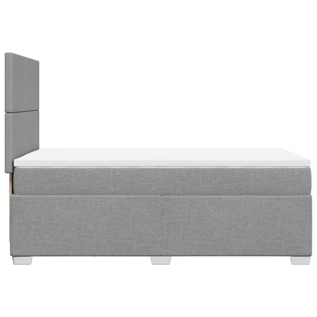 Giroletto a Molle con Materasso Grigio Chiaro 90x200 cm Tessuto | homemem39