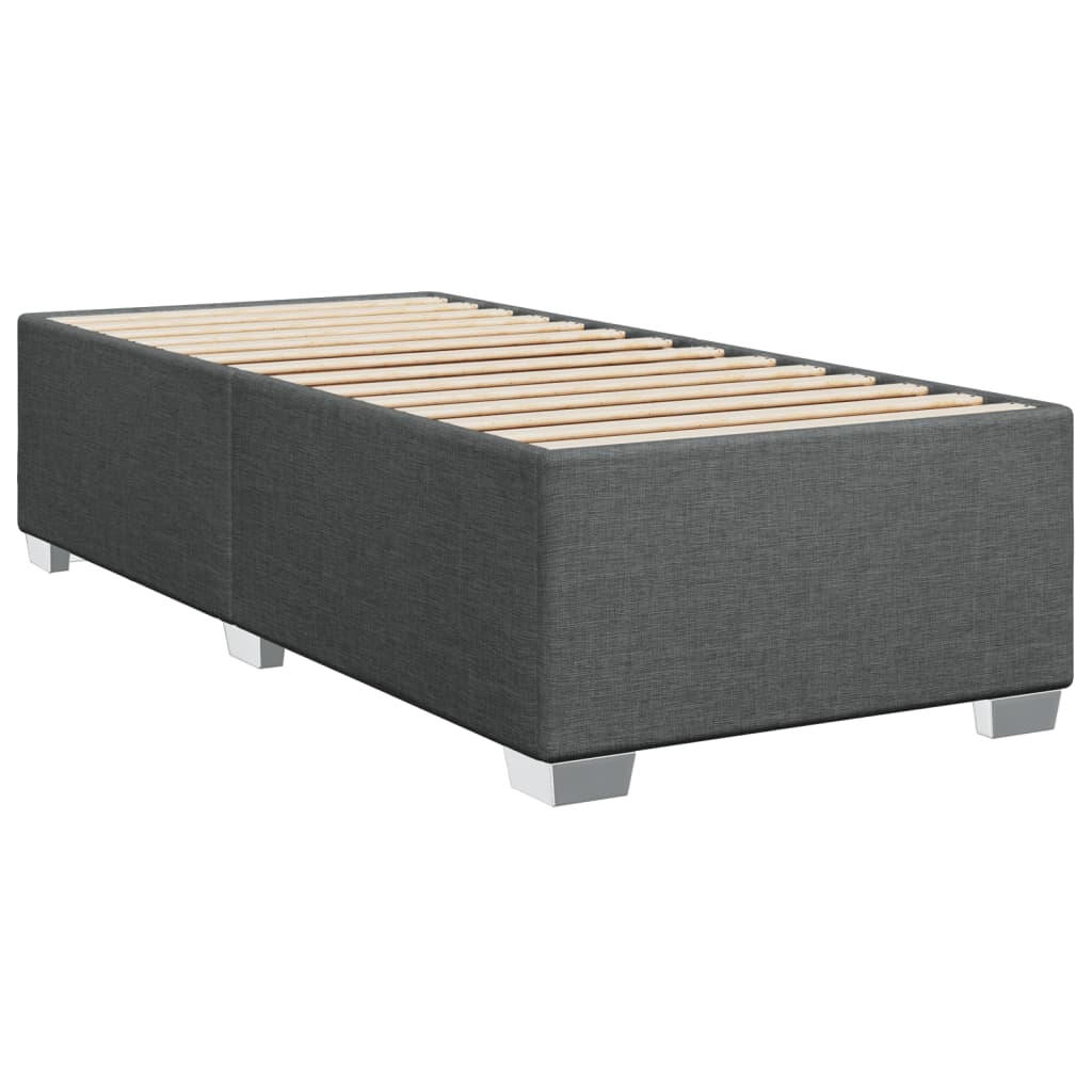 Giroletto a Molle con Materasso Grigio Scuro 90x200 cm Tessuto - homemem39