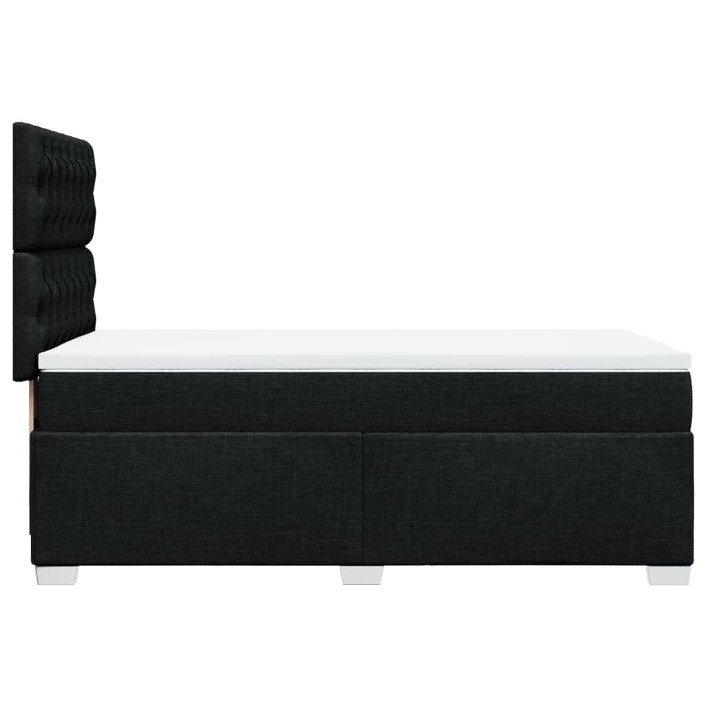 Giroletto a Molle con Materasso Nero 90x200 cm in Tessuto | homemem39