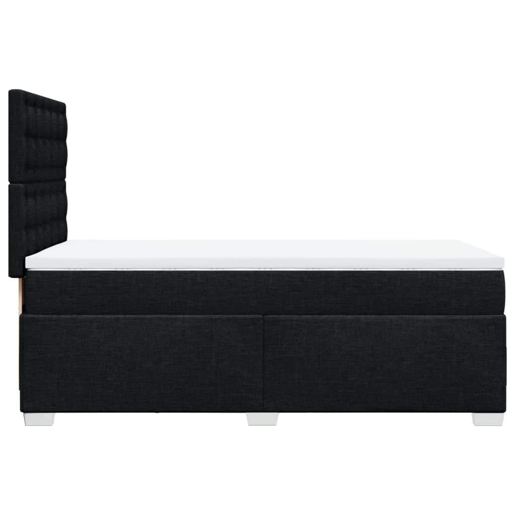 Giroletto a Molle con Materasso Nero 90x200 cm in Tessuto | homemem39