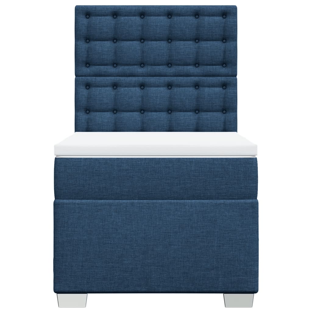 Giroletto a Molle con Materasso Blu 90x200 cm inTessuto
