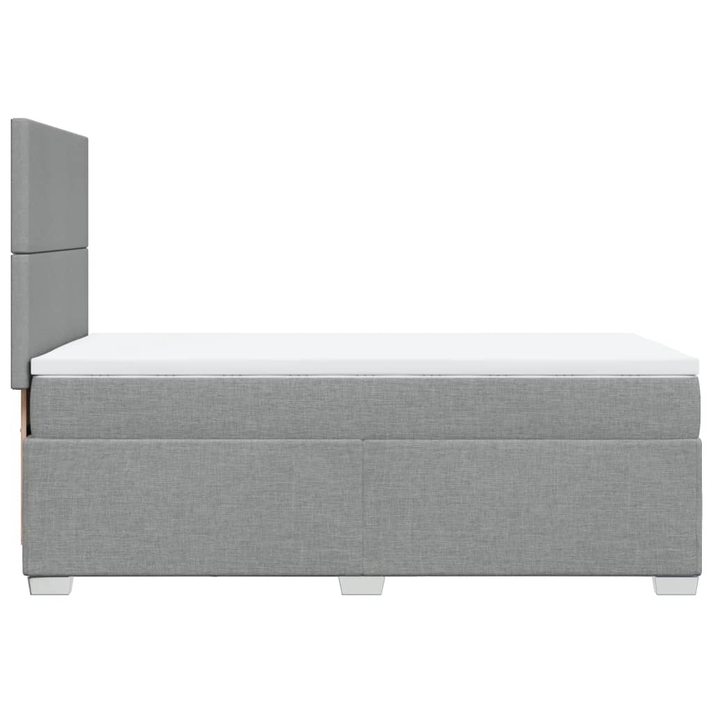 Giroletto a Molle con Materasso Grigio Chiaro100x200 cm Tessuto | homemem39