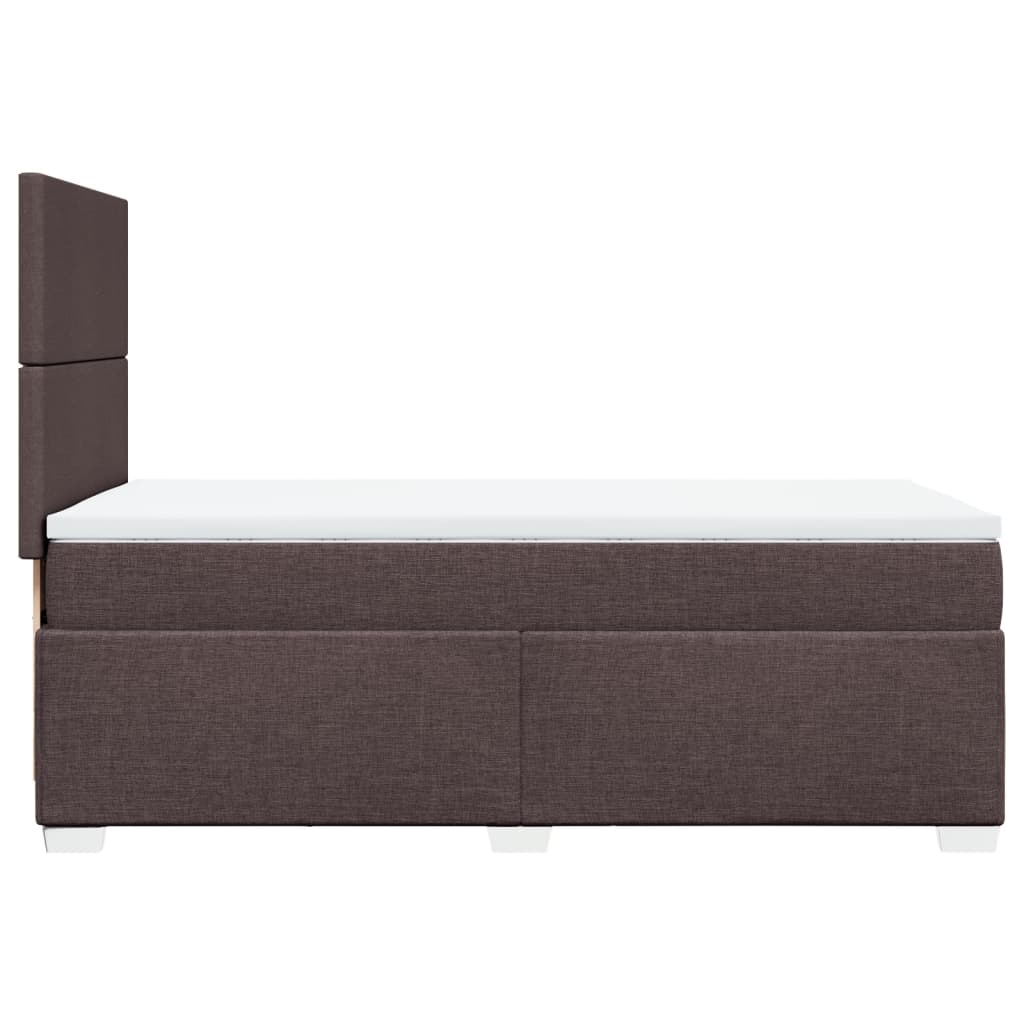 Giroletto a Molle con Materasso Marrone Scuro 100x200cm Tessuto | homemem39
