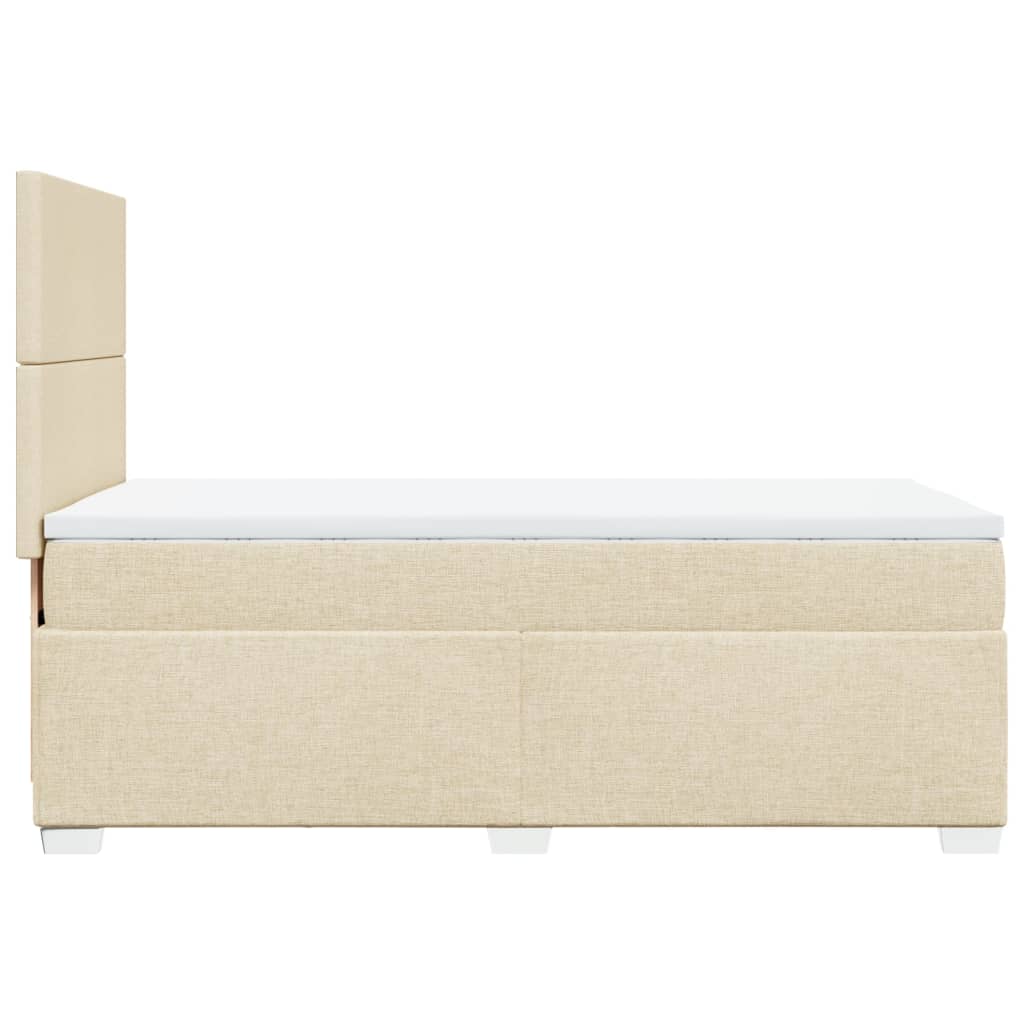 Giroletto a Molle con Materasso Crema 100x200 cm in Tessuto | homemem39