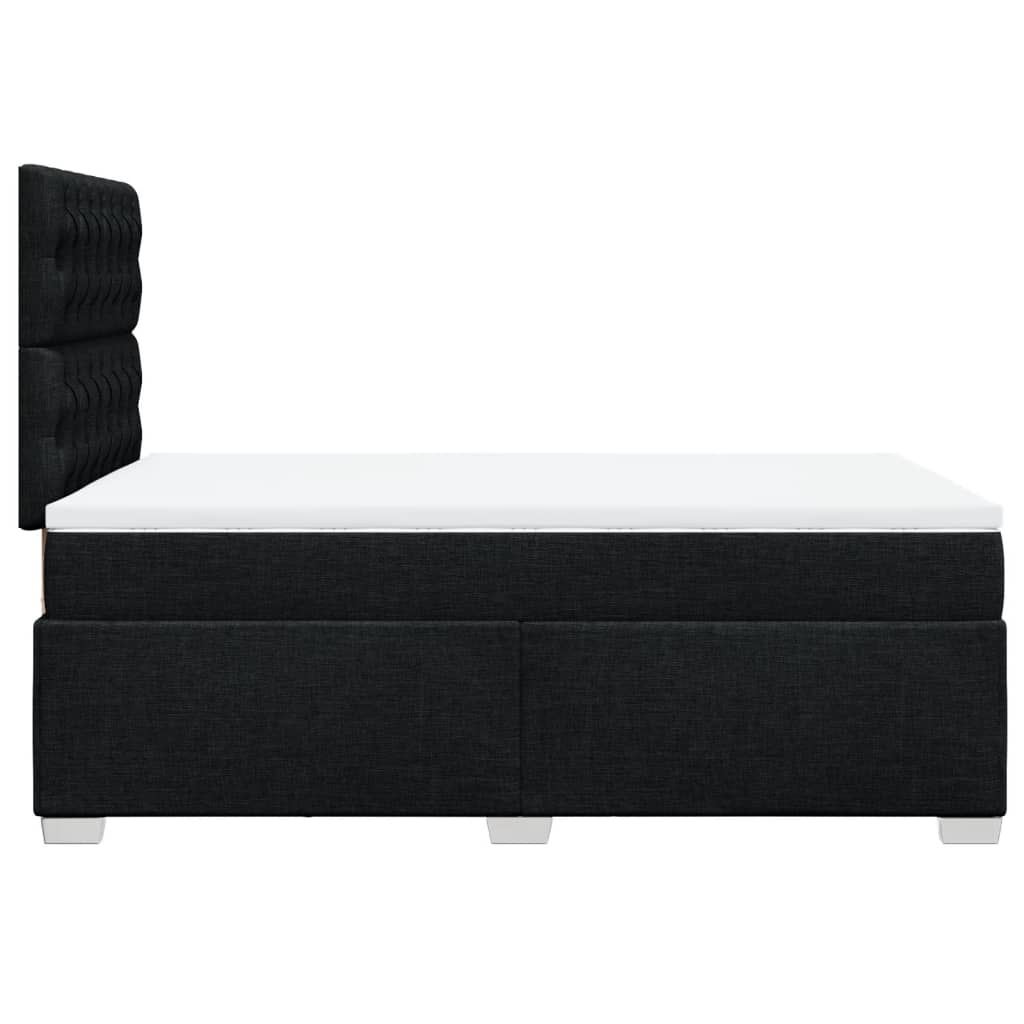 Giroletto a Molle con Materasso Nero 120x190 cm in Tessuto | homemem39
