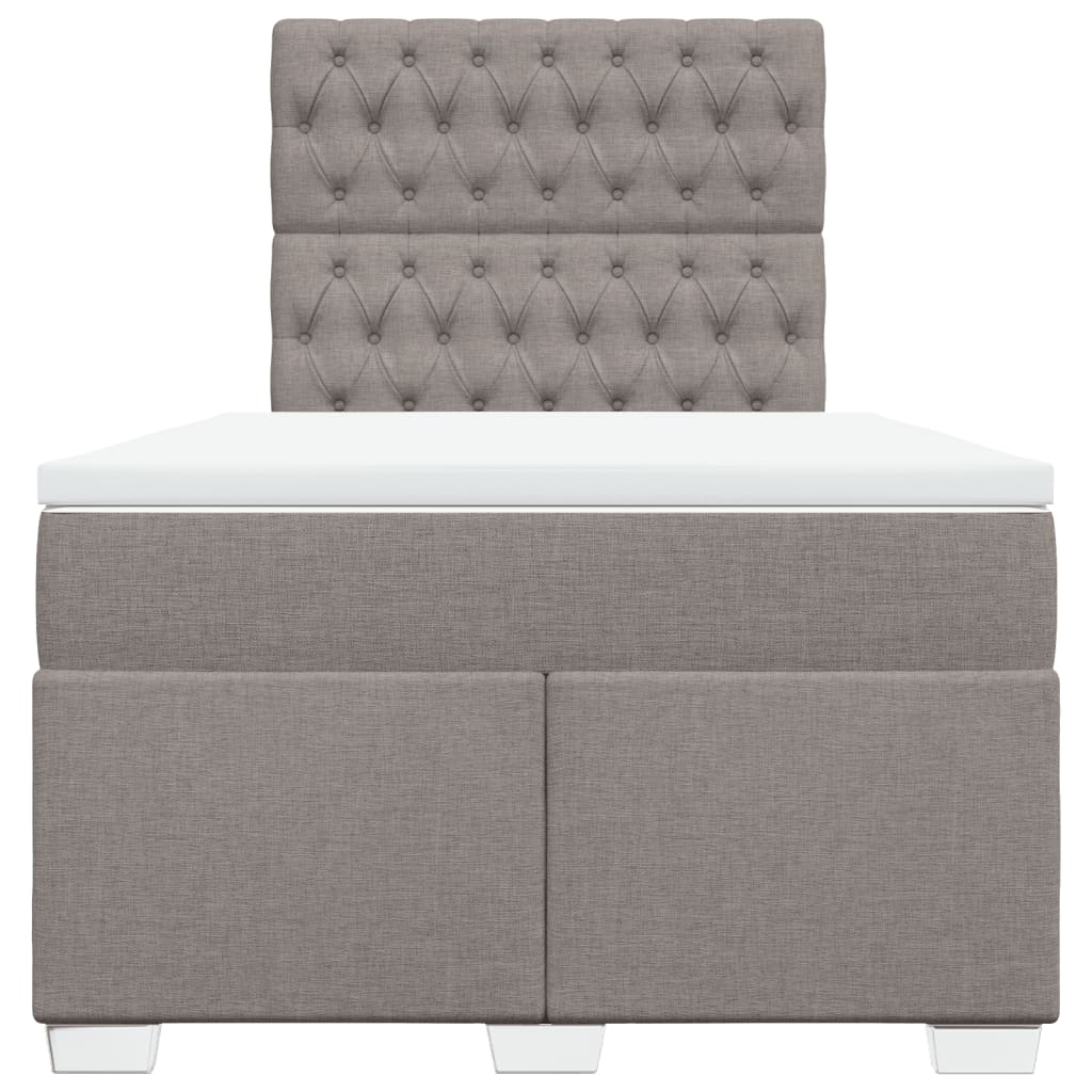 Giroletto a Molle con Materasso Tortora 120x190 cm in Tessuto