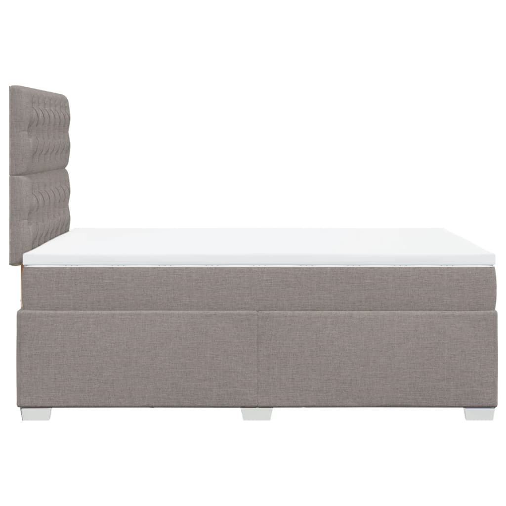 Giroletto a Molle con Materasso Tortora 120x190 cm in Tessuto