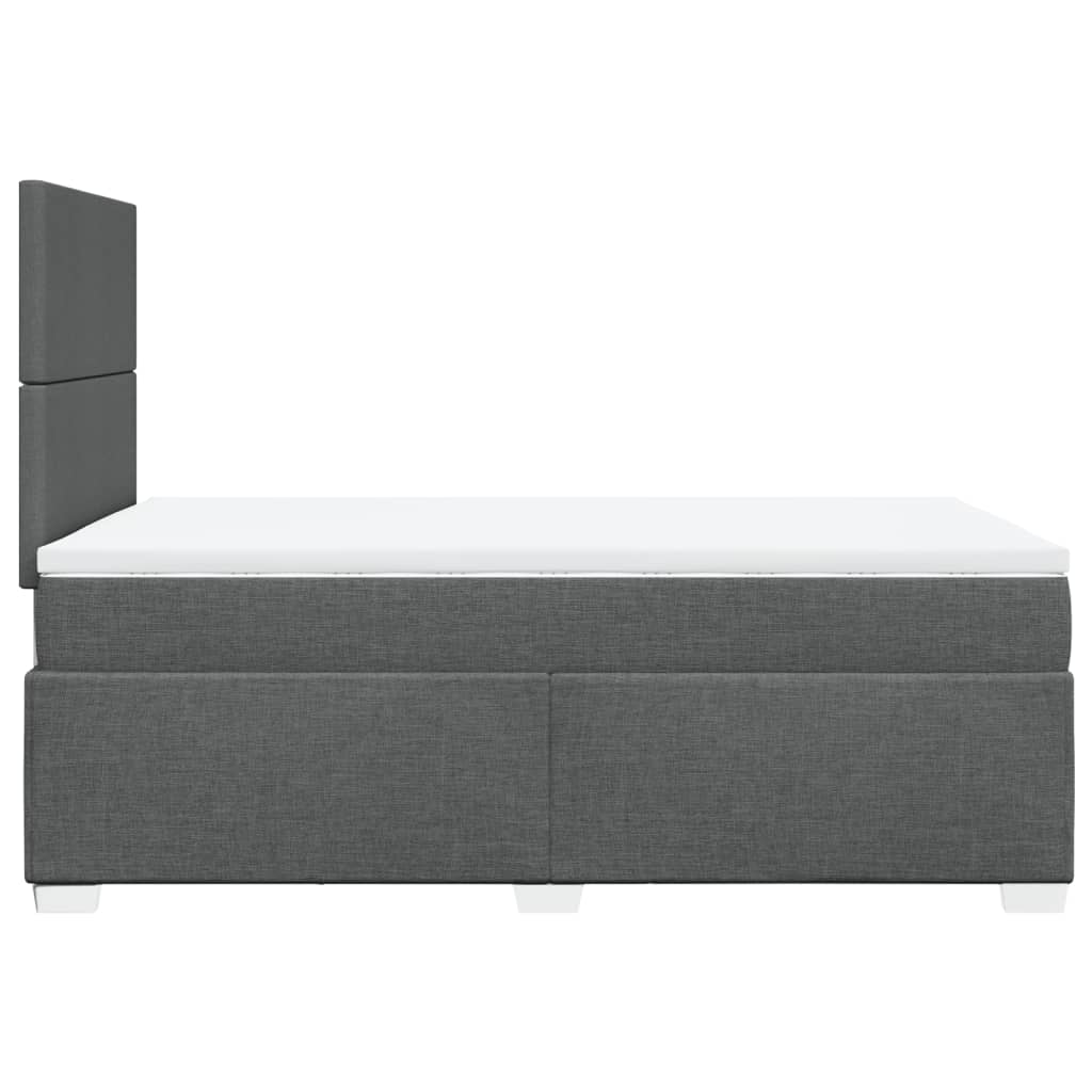 Giroletto a Molle con Materasso Grigio Scuro 120x200 cm Tessuto | homemem39