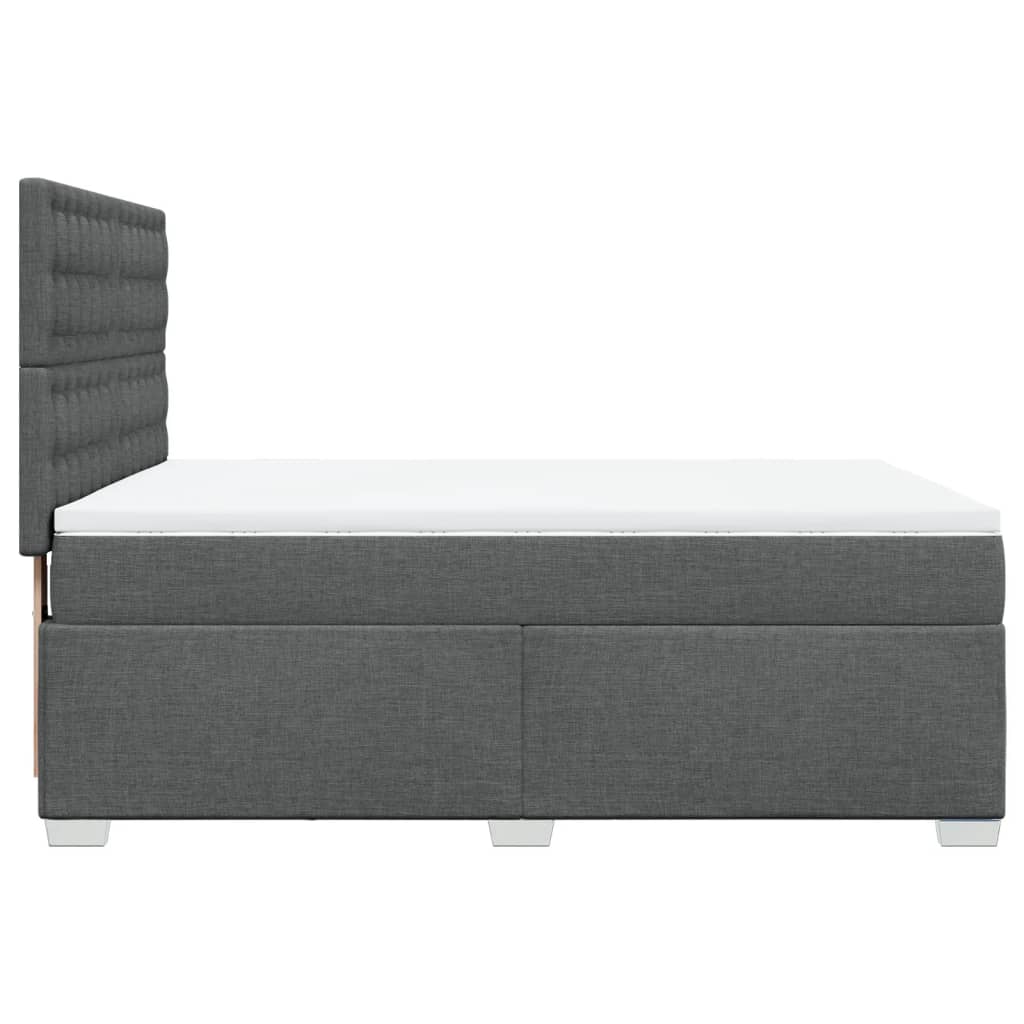 Giroletto a Molle con Materasso Grigio Scuro 140x190 cm Tessuto | homemem39