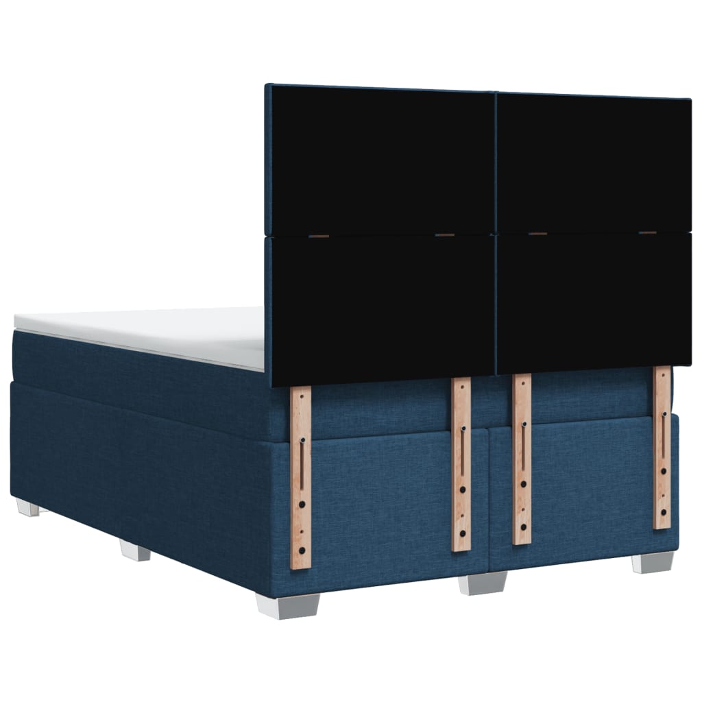 Giroletto a Molle con Materasso Blu 140x200 cm in Tessuto