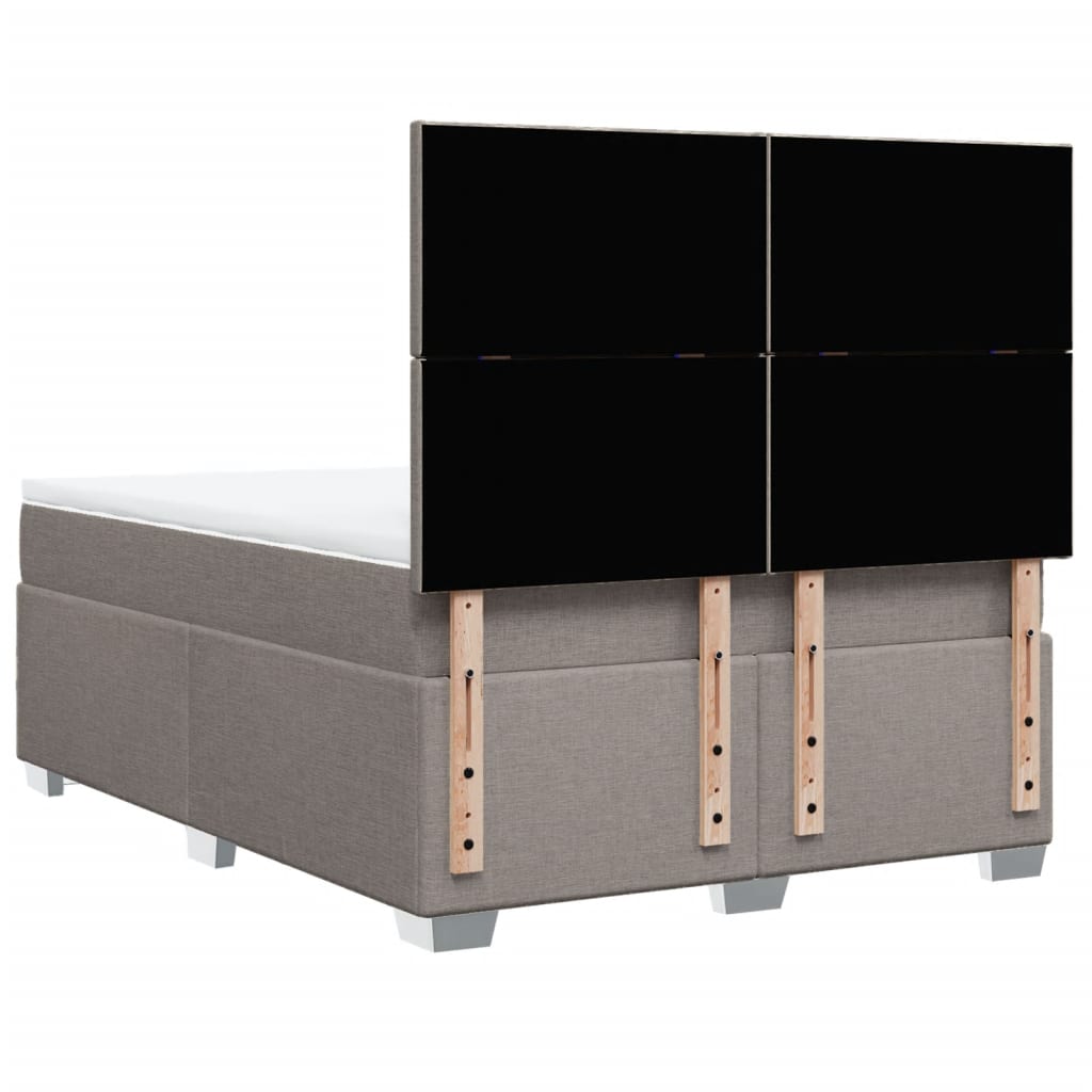 Giroletto a Molle con Materasso Tortora 160x200 cm in Tessuto