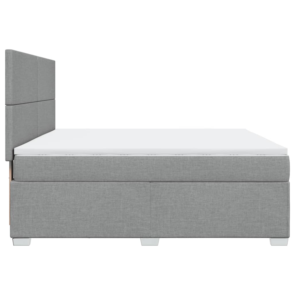 Giroletto a Molle con Materasso Grigio Chiaro180x200 cm Tessuto | homemem39