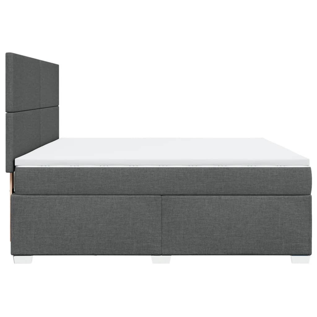 Giroletto a Molle con Materasso Grigio Scuro 180x200 cm Tessuto | homemem39