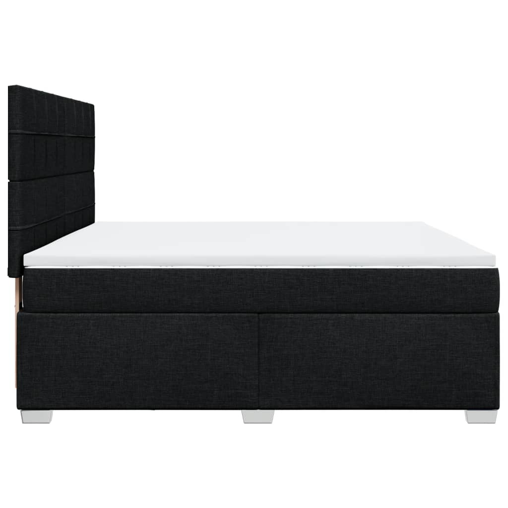 Giroletto a Molle con Materasso Nero 180x200 cm in Tessuto | homemem39