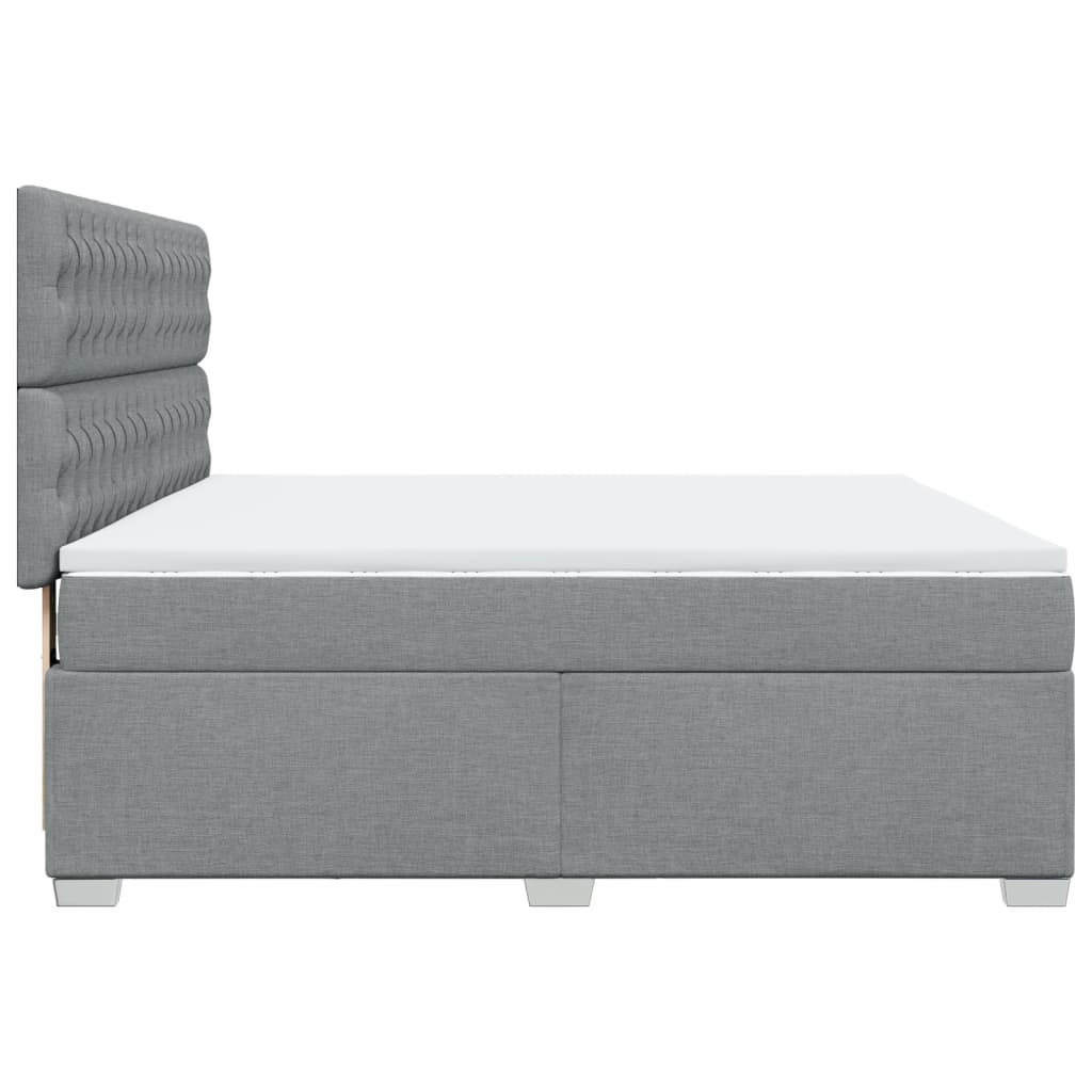 Giroletto a Molle con Materasso Grigio Chiaro180x200 cm Tessuto | homemem39
