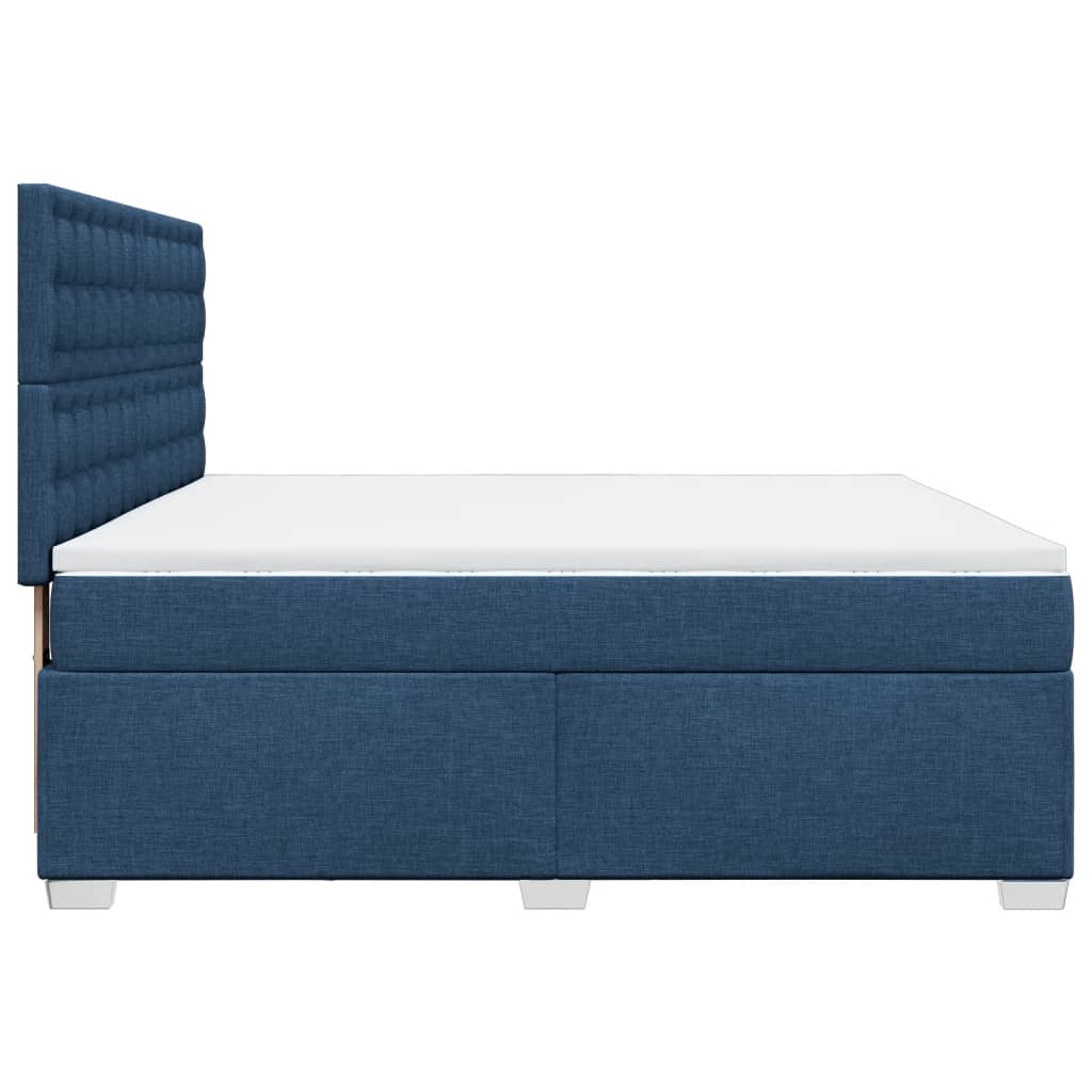 Giroletto a Molle con Materasso Blu 180x200 cm in Tessuto | homemem39