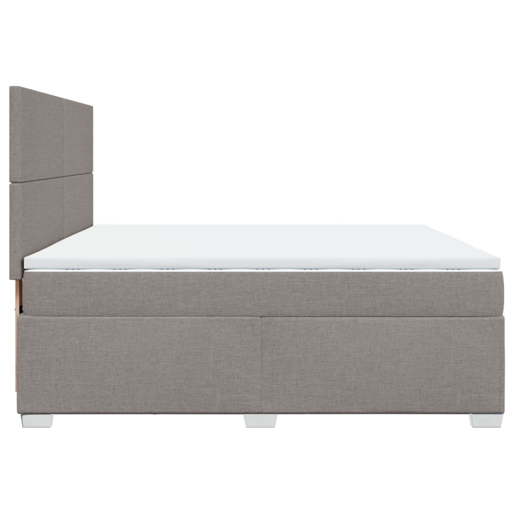 Giroletto a Molle con Materasso Tortora 200x200 cm in Tessuto