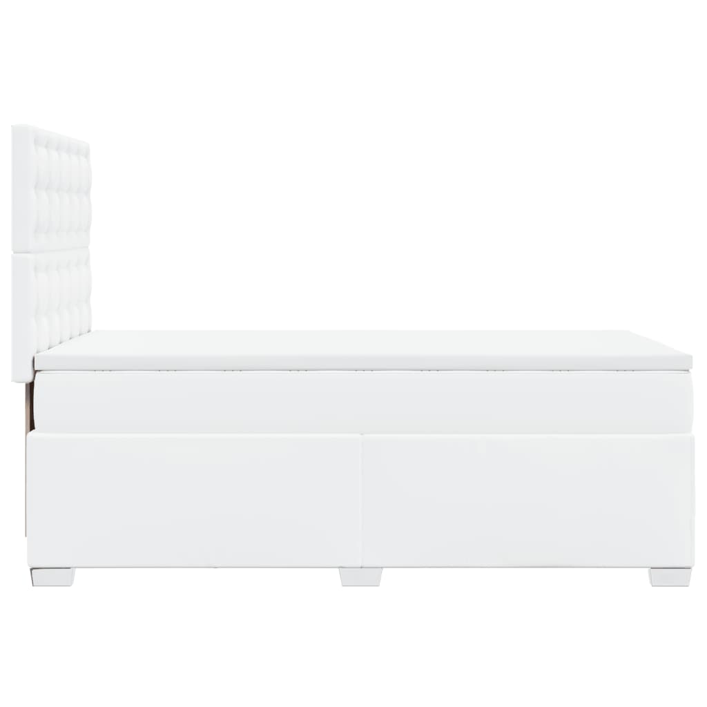Giroletto a Molle con Materasso Bianco 80x200 cm in Similpelle | homemem39