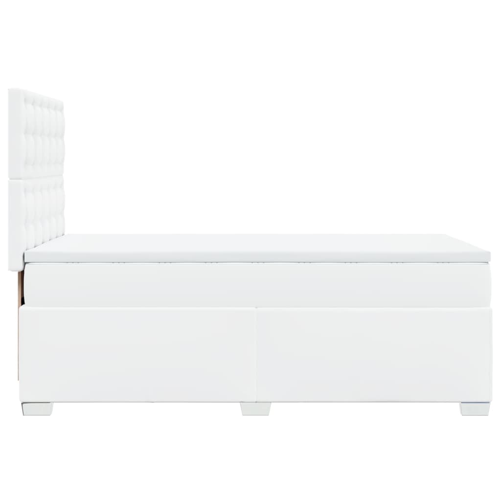 Giroletto a Molle con Materasso Bianco 90x190 cm in Similpelle | homemem39