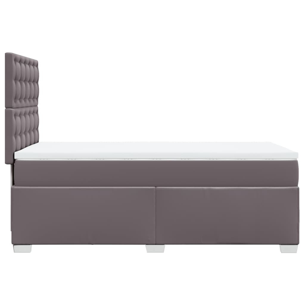 Giroletto a Molle con Materasso Grigio 100x200 cm in Similpelle | homemem39