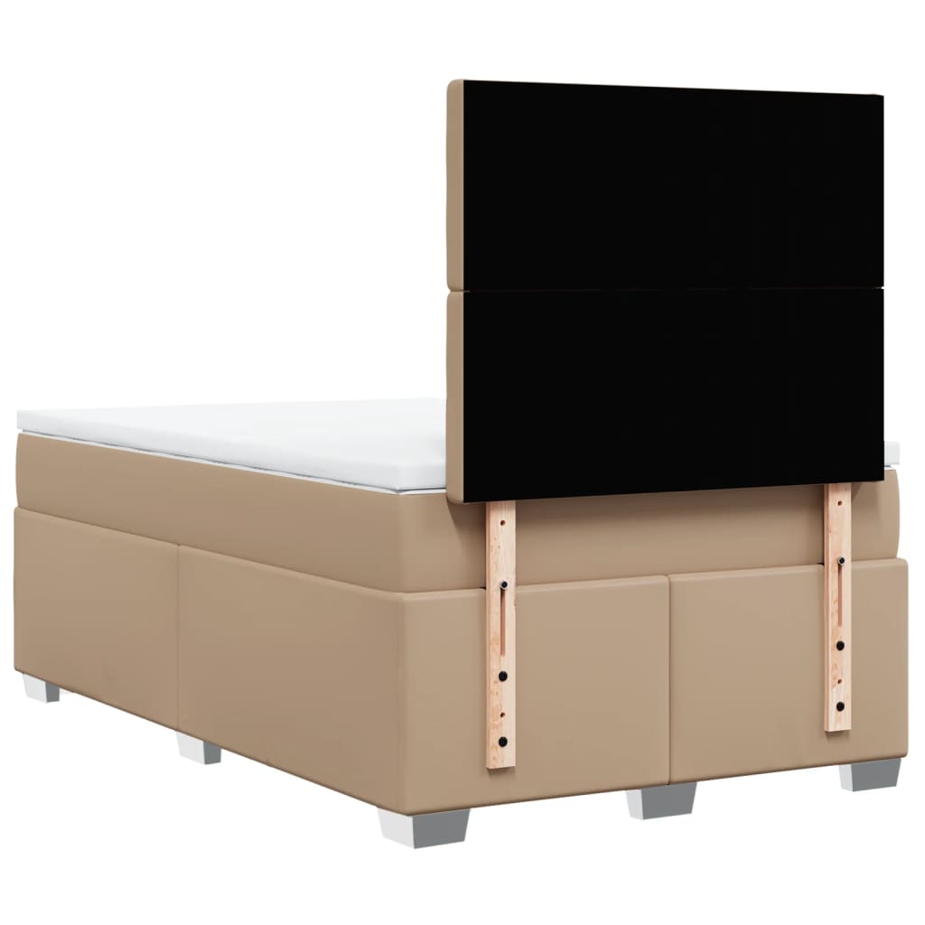 Giroletto a Molle con Materasso Cappuccino 120x190cm Similpelle