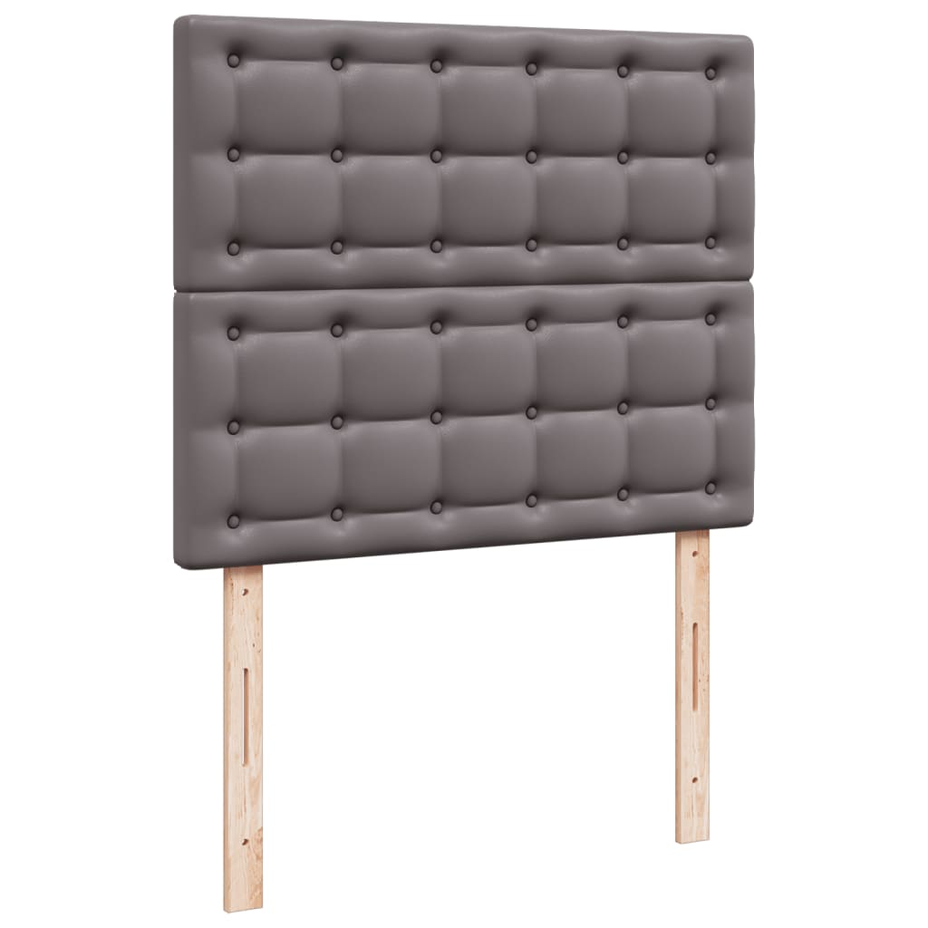 Giroletto a Molle con Materasso Grigio 120x200 cm in Similpelle