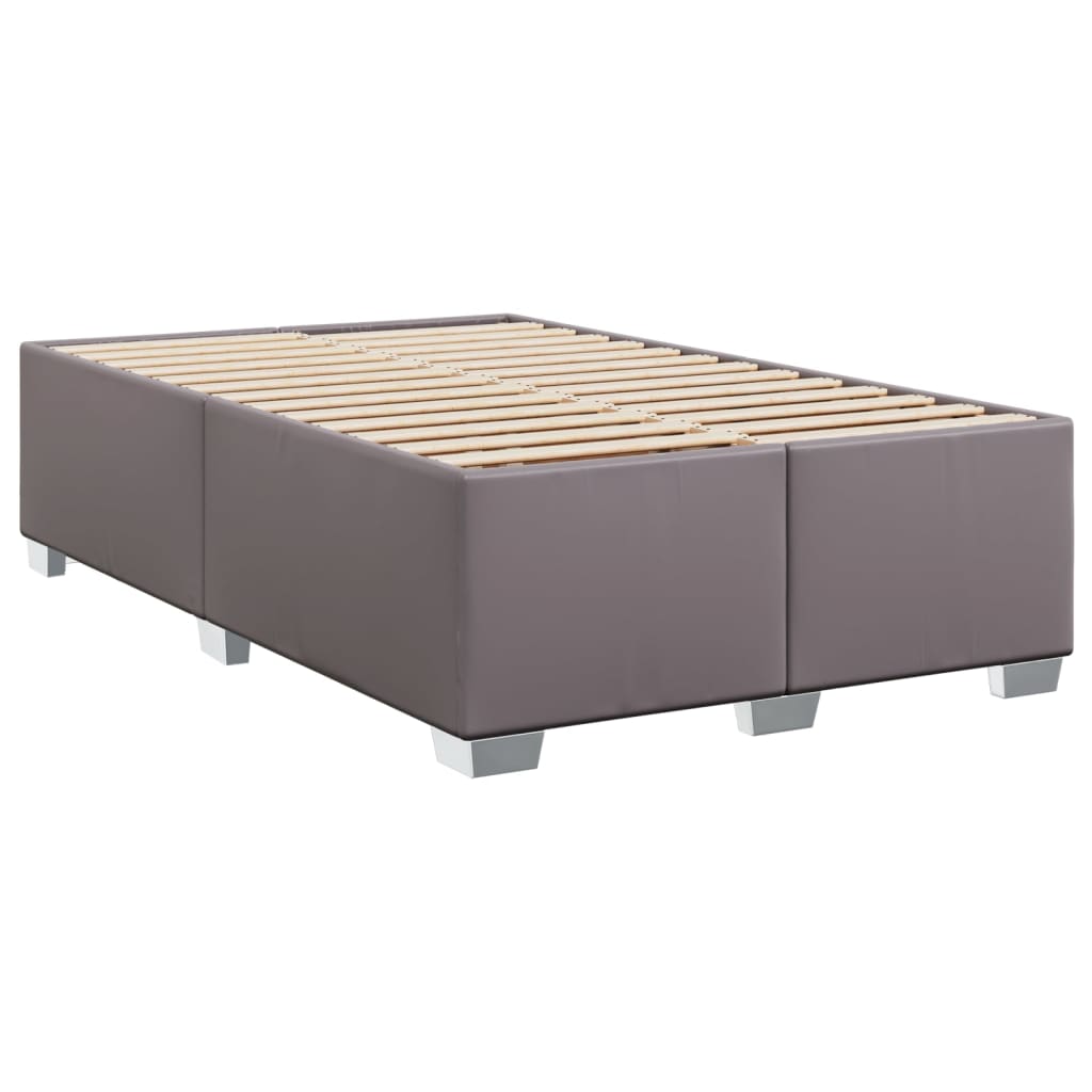 Giroletto a Molle con Materasso Grigio 120x200 cm in Similpelle