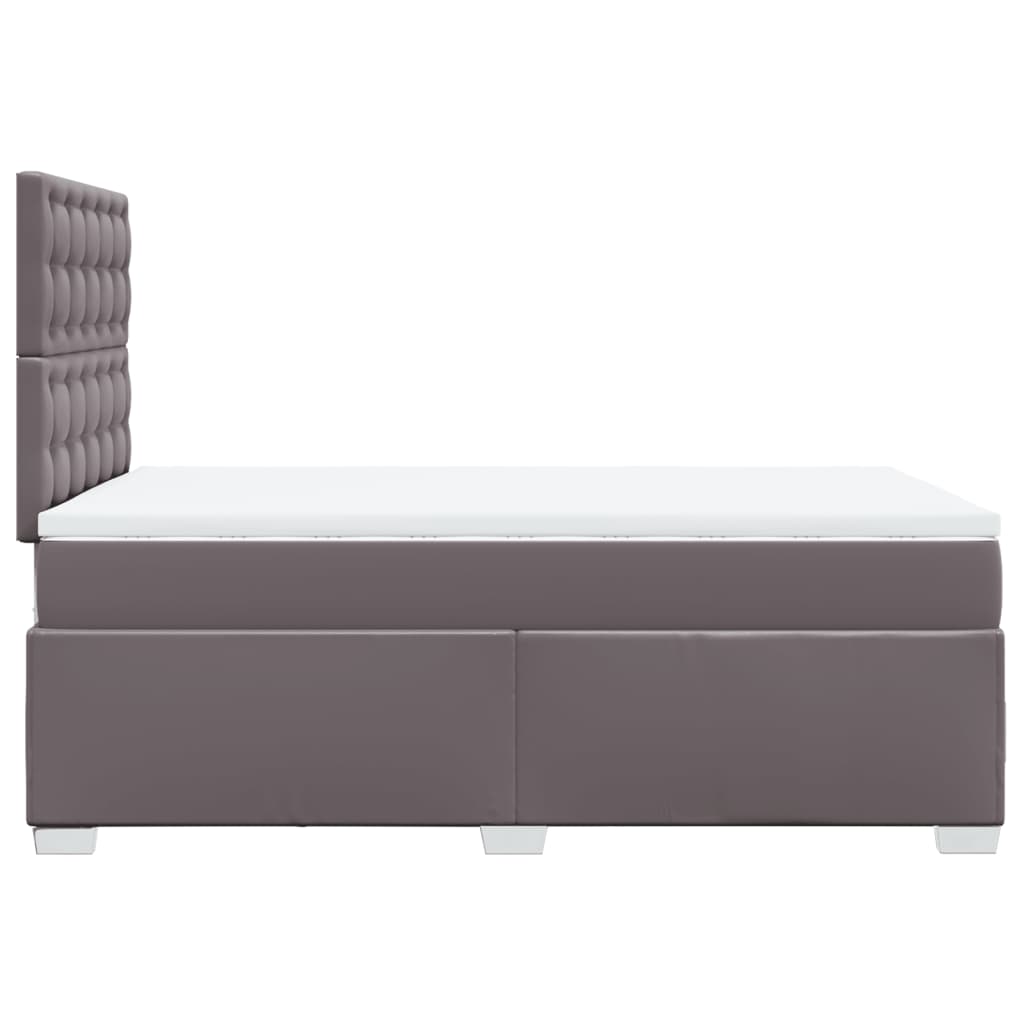 Giroletto a Molle con Materasso Grigio 120x200 cm in Similpelle