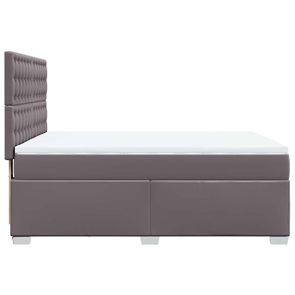 Giroletto a Molle con Materasso Grigio 140x190 cm in Similpelle | homemem39