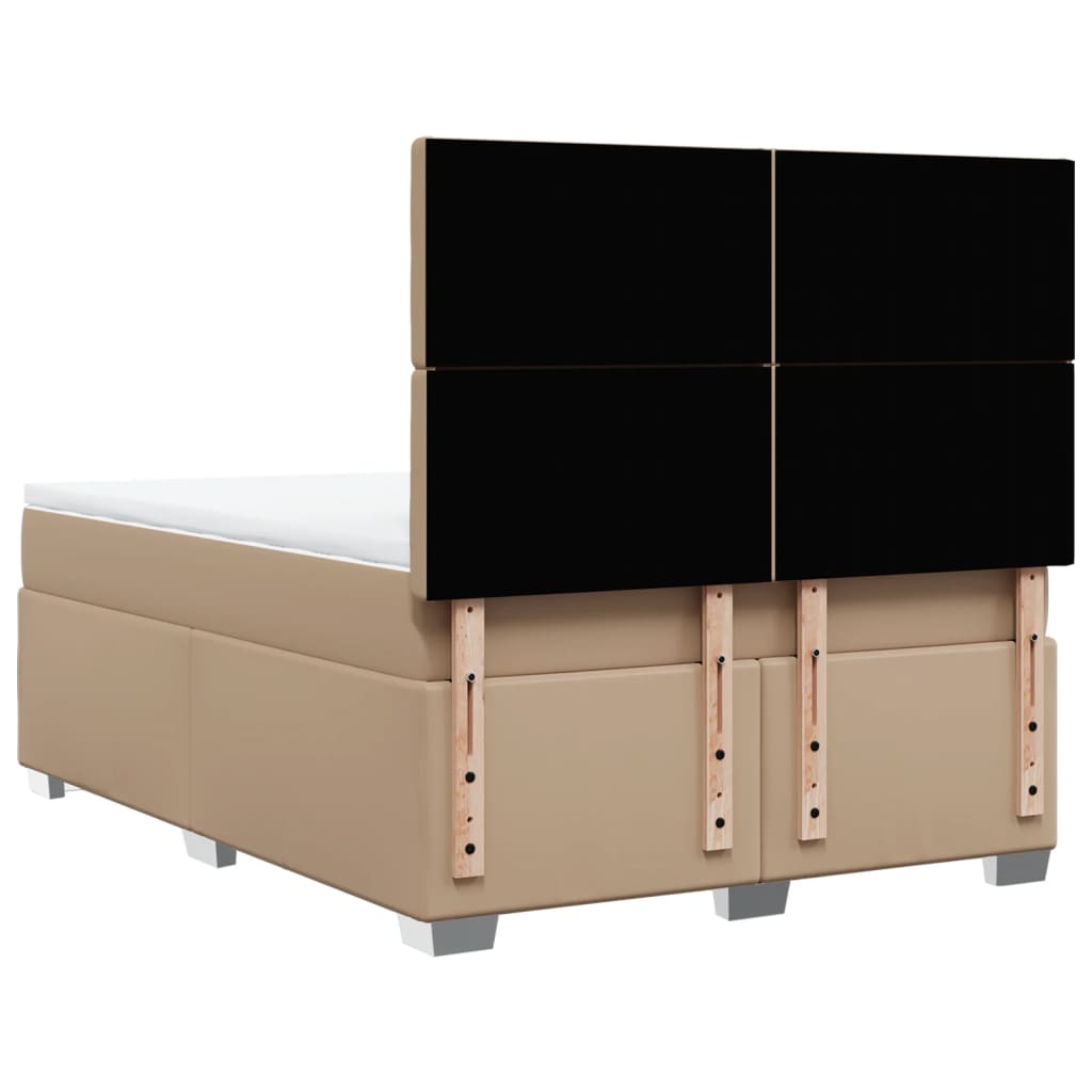 Giroletto a Molle con Materasso Cappuccino 160x200cm Similpelle