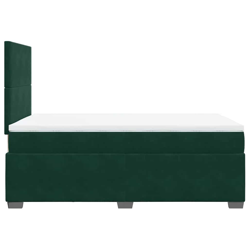 Giroletto a Molle con Materasso Verde Scuro 120x190 cm Velluto | homemem39