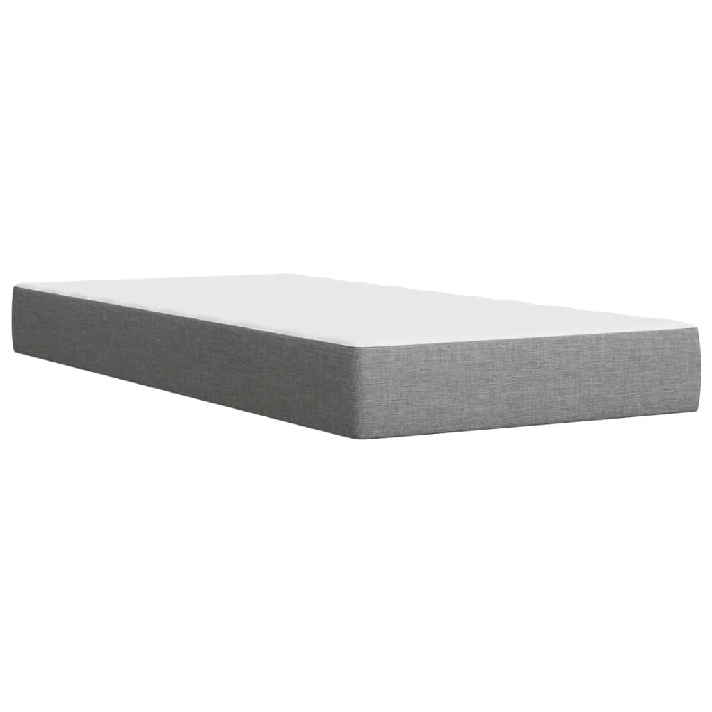 Giroletto a Molle con Materasso Grigio Chiaro 80x200 cm Tessuto | homemem39