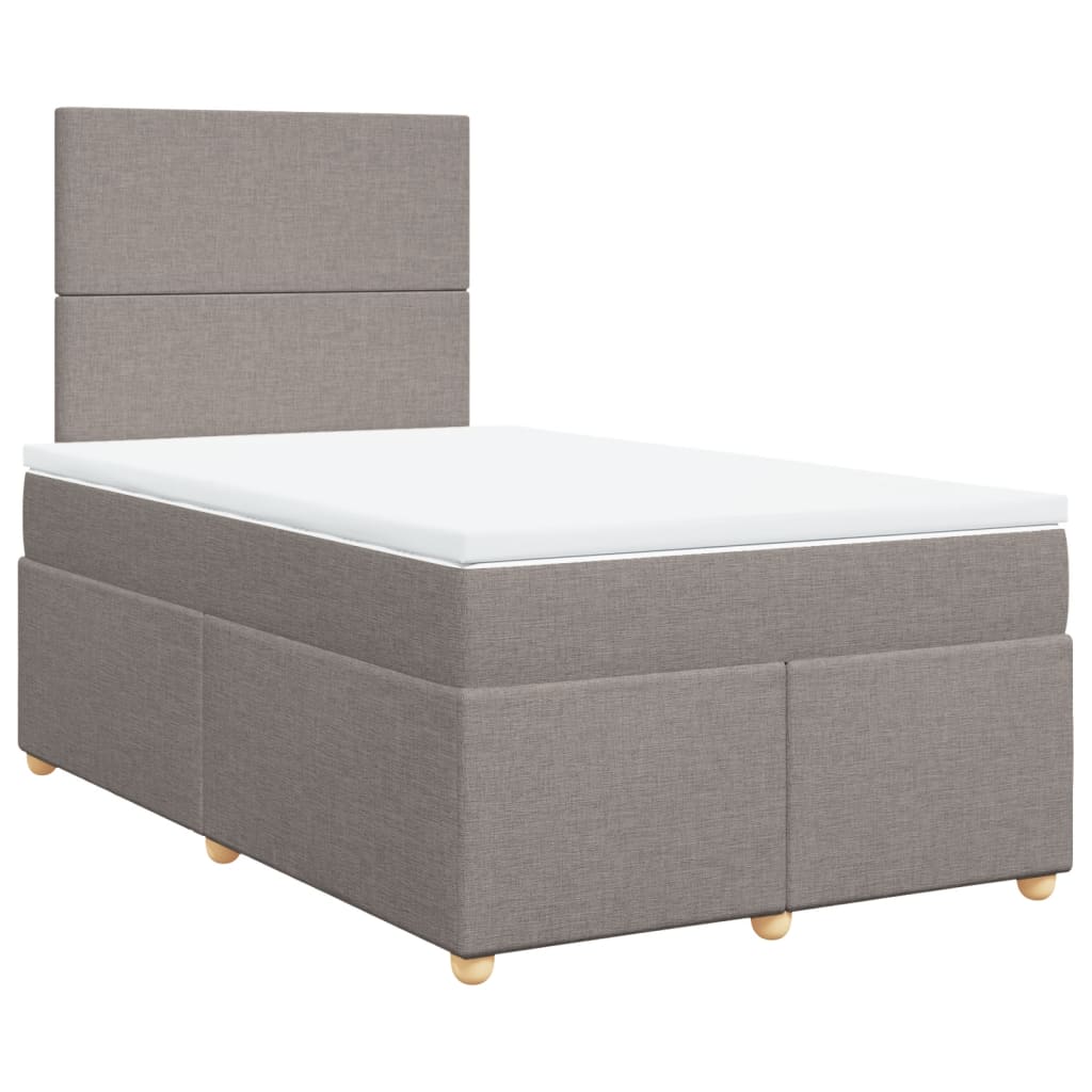 Giroletto a Molle con Materasso Tortora 120x190 cm in Tessuto