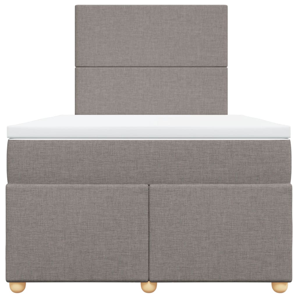 Giroletto a Molle con Materasso Tortora 120x190 cm in Tessuto