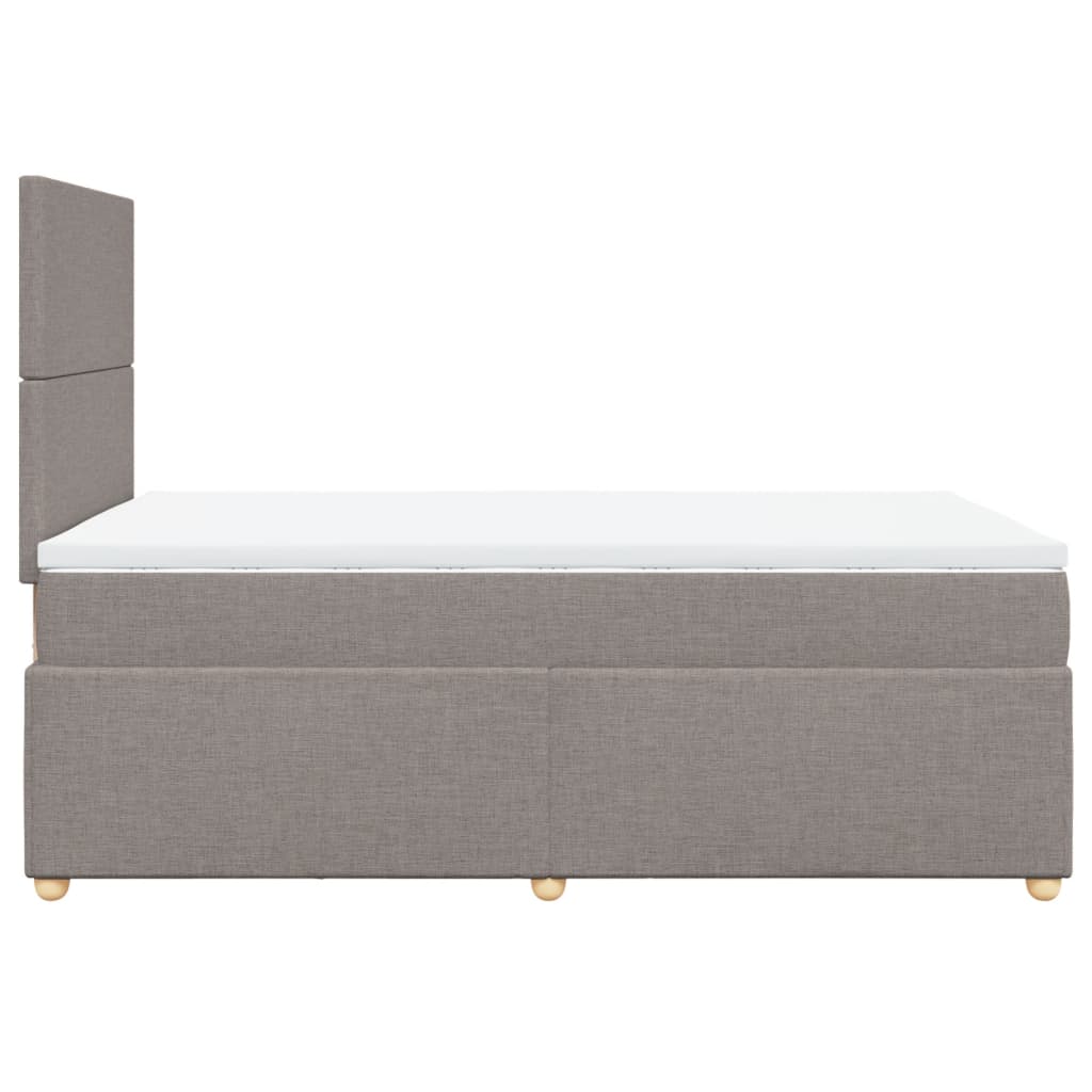 Giroletto a Molle con Materasso Tortora 120x190 cm in Tessuto