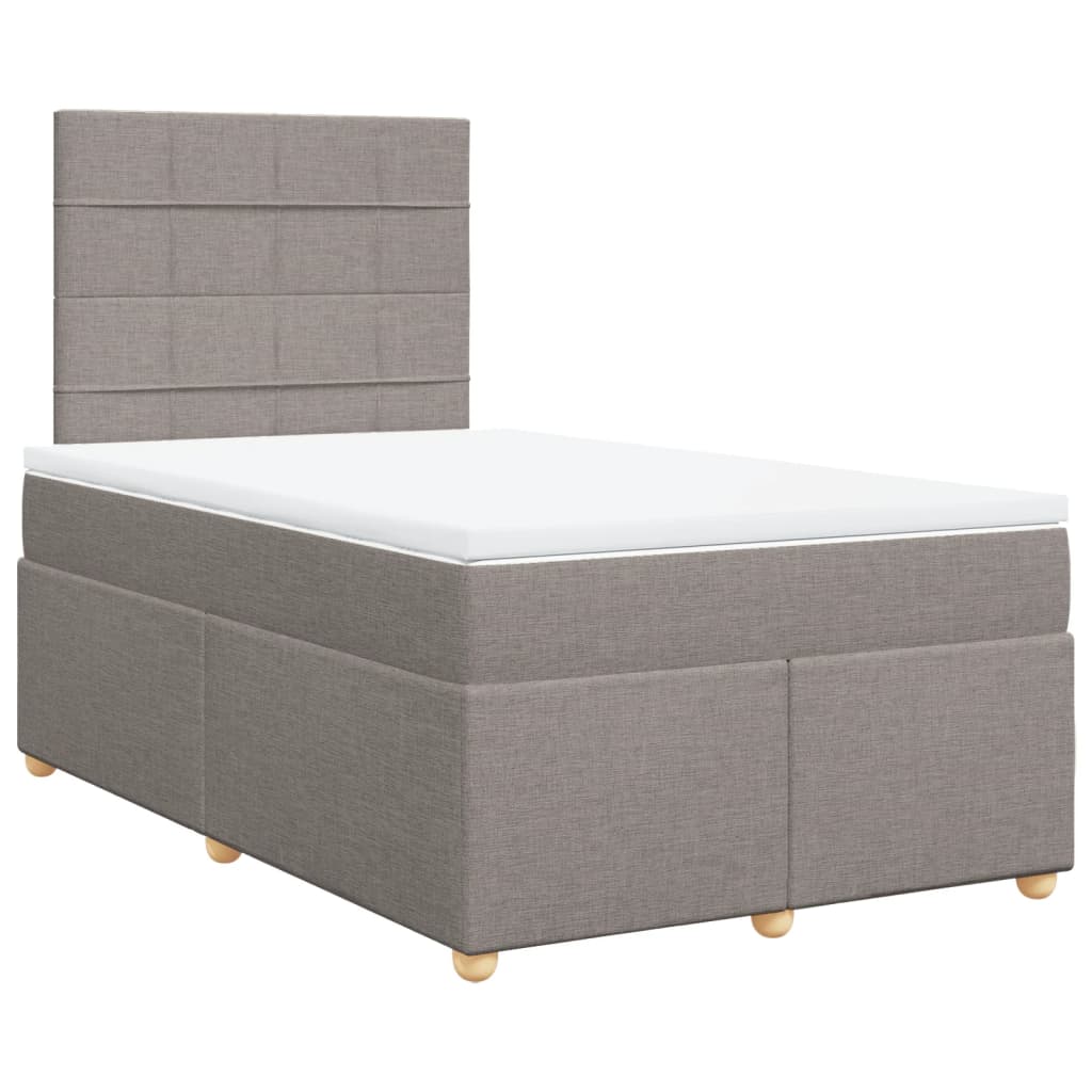 Giroletto a Molle con Materasso Tortora 120x190 cm in Tessuto