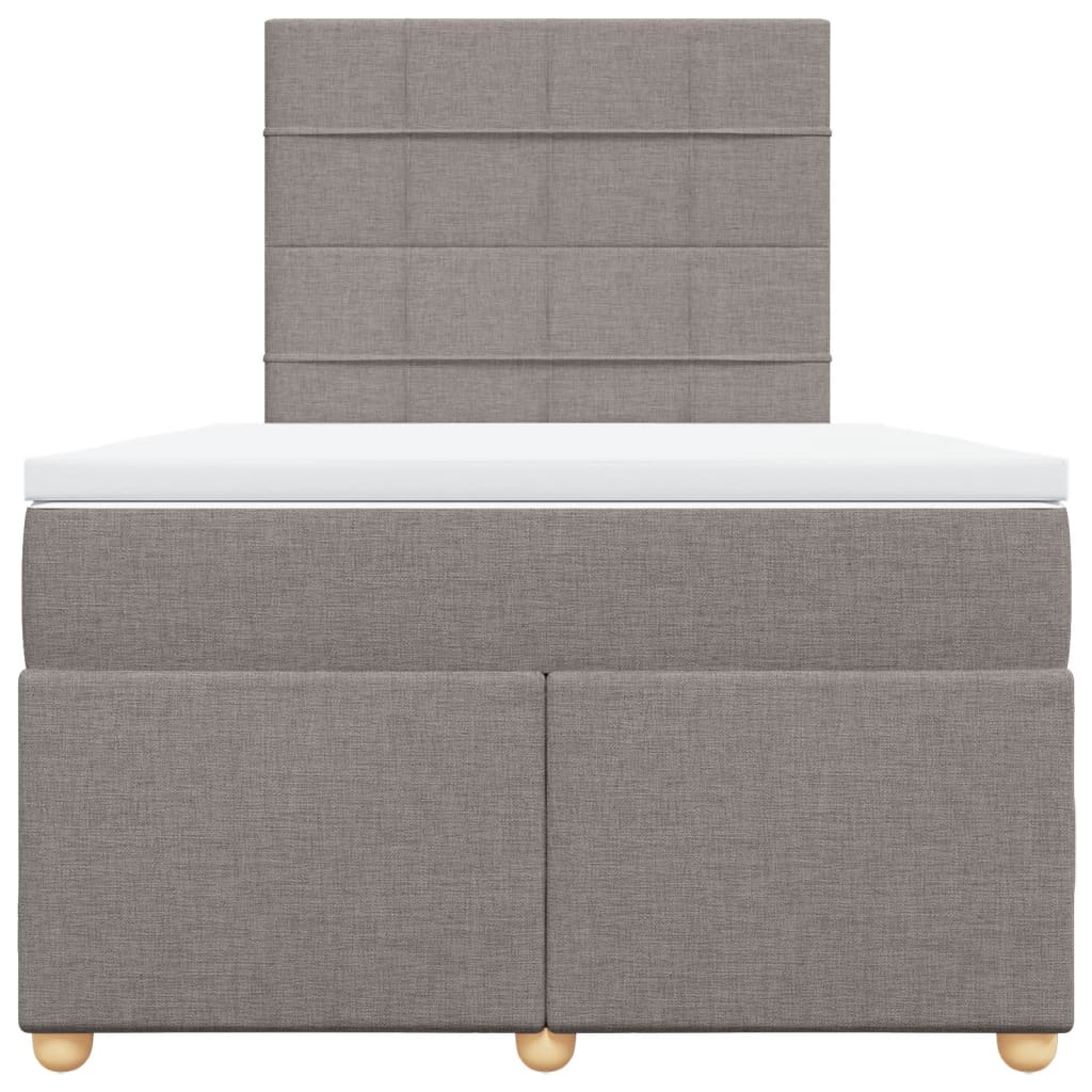 Giroletto a Molle con Materasso Tortora 120x190 cm in Tessuto