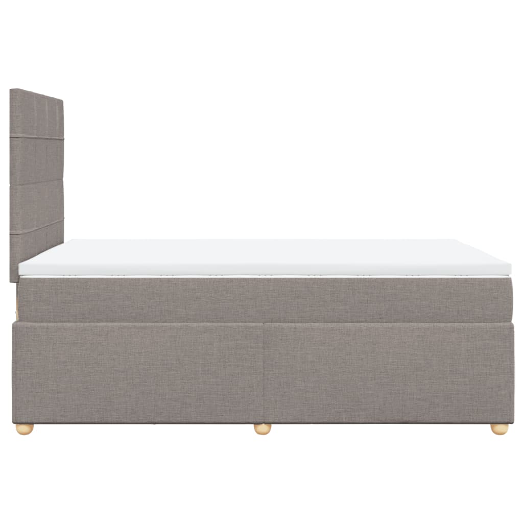 Giroletto a Molle con Materasso Tortora 120x190 cm in Tessuto