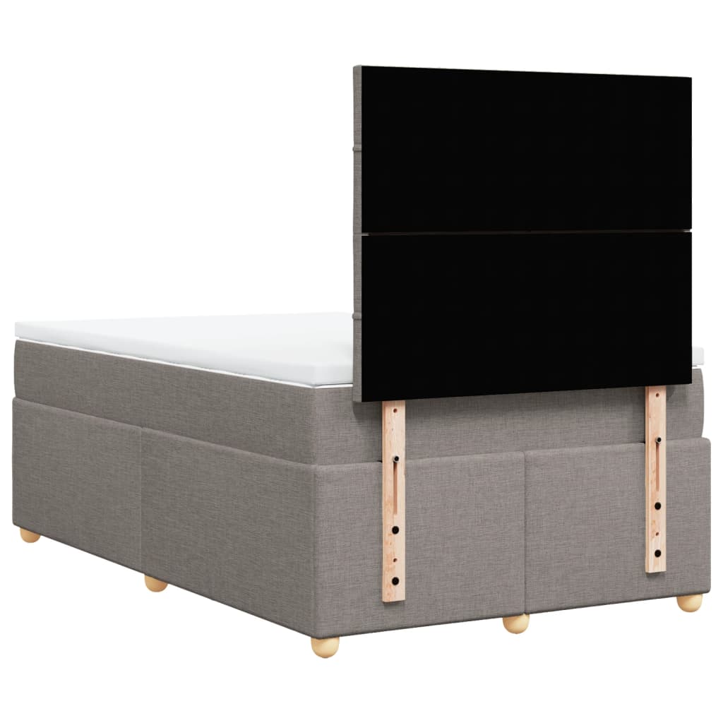 Giroletto a Molle con Materasso Tortora 120x190 cm in Tessuto