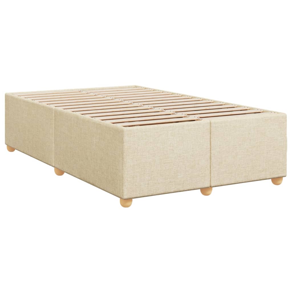 Giroletto a Molle con Materasso Crema 120x190 cm in Tessuto