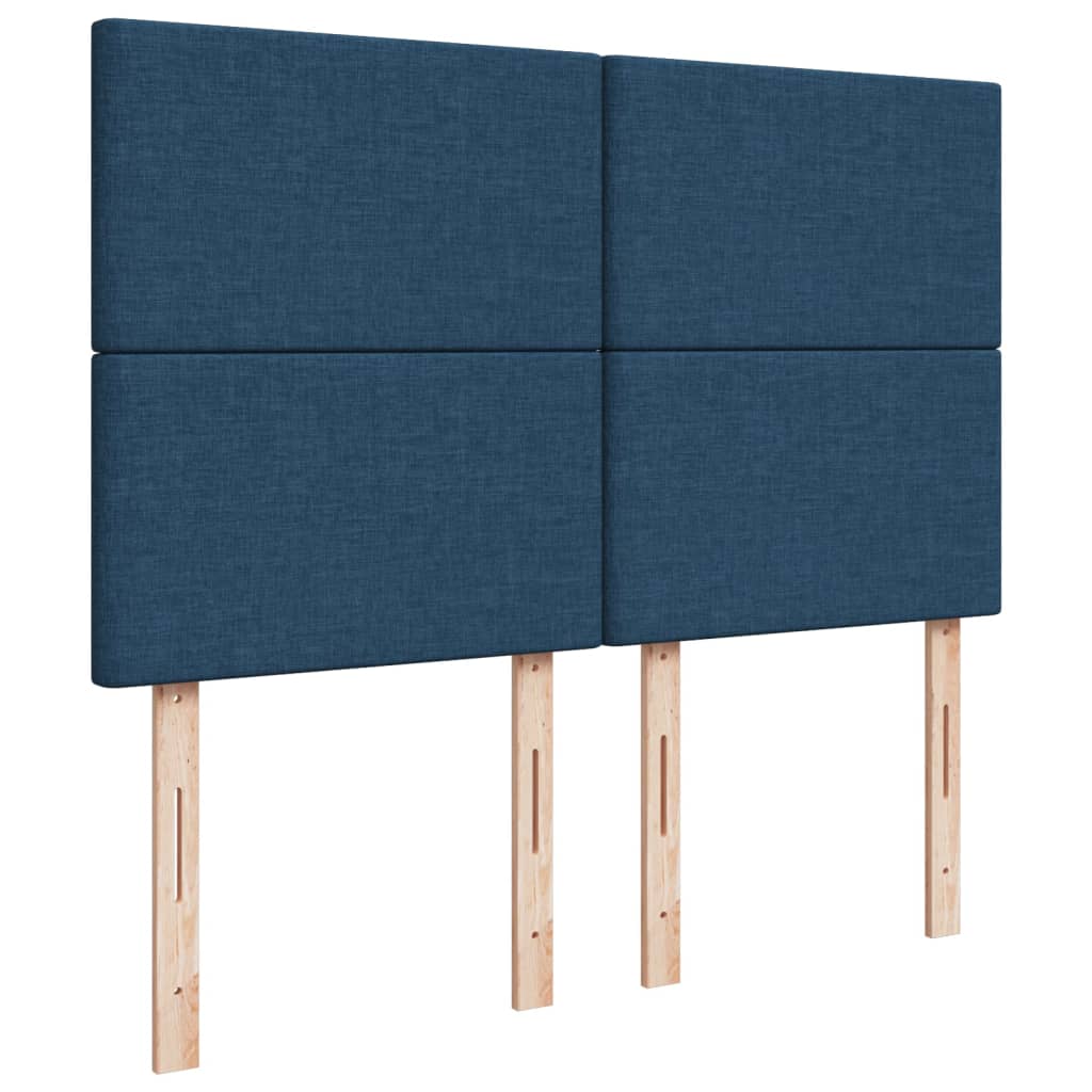 Giroletto a Molle con Materasso Blu 140x200 cm in Tessuto