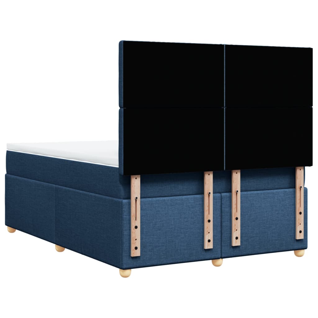 Giroletto a Molle con Materasso Blu 140x200 cm in Tessuto