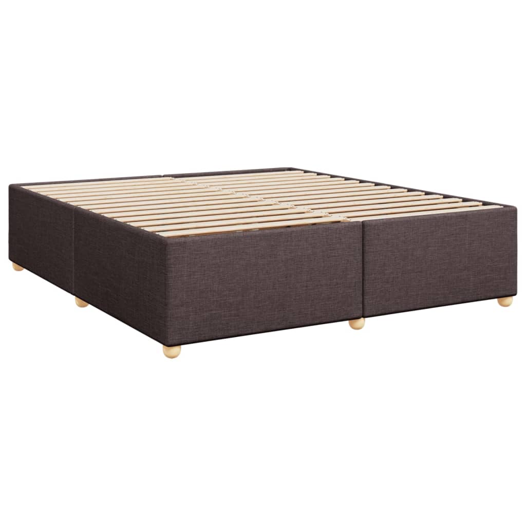 Giroletto a Molle con Materasso Marrone Scuro 180x200cm Tessuto