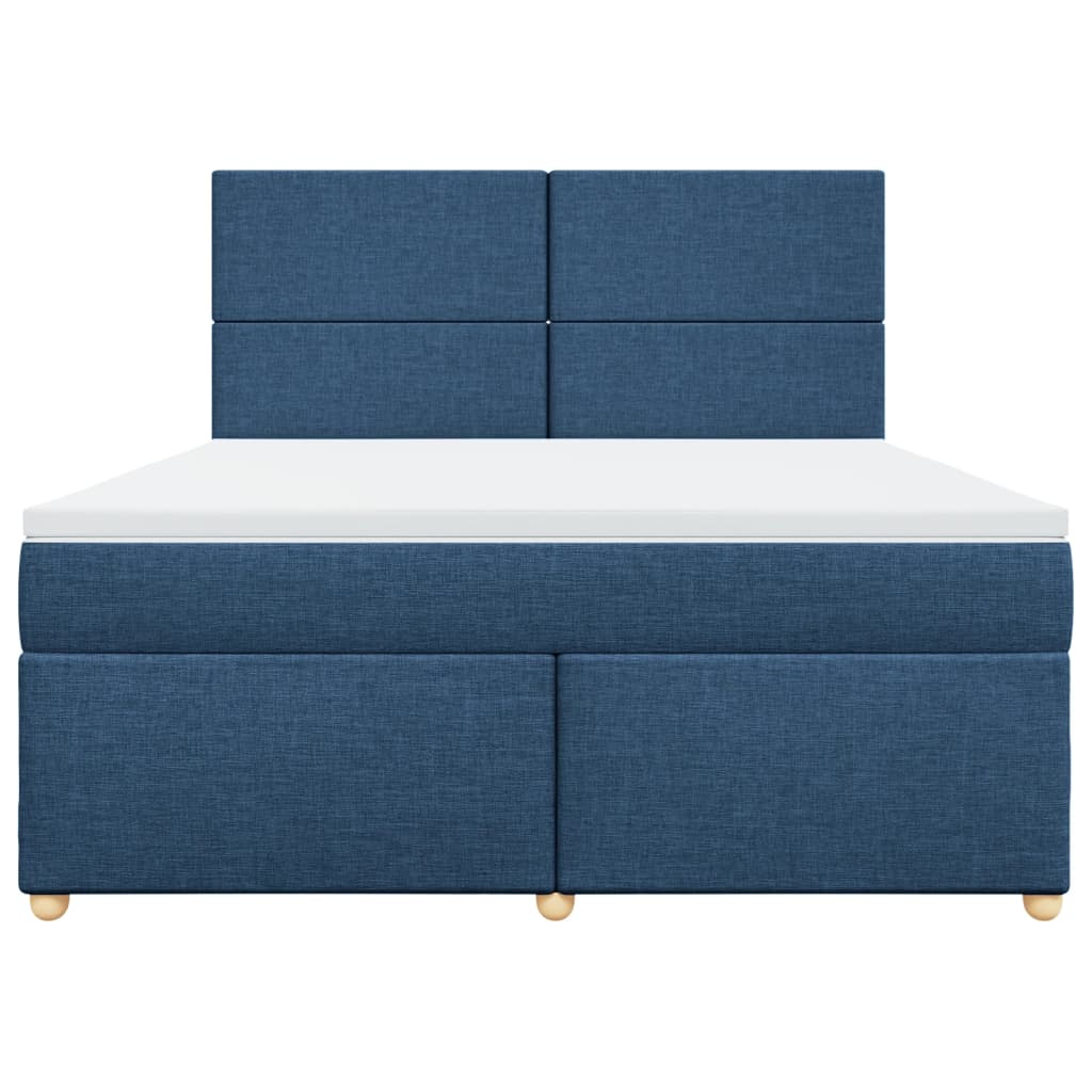 Giroletto a Molle con Materasso Blu 180x200 cm in Tessuto