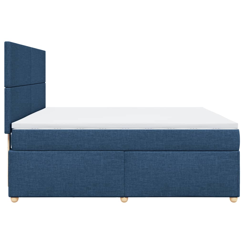 Giroletto a Molle con Materasso Blu 180x200 cm in Tessuto