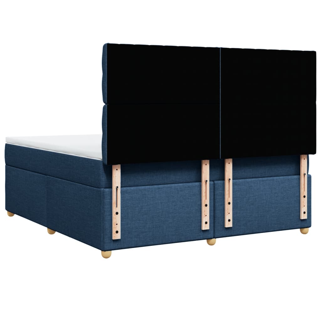 Giroletto a Molle con Materasso Blu 180x200 cm in Tessuto