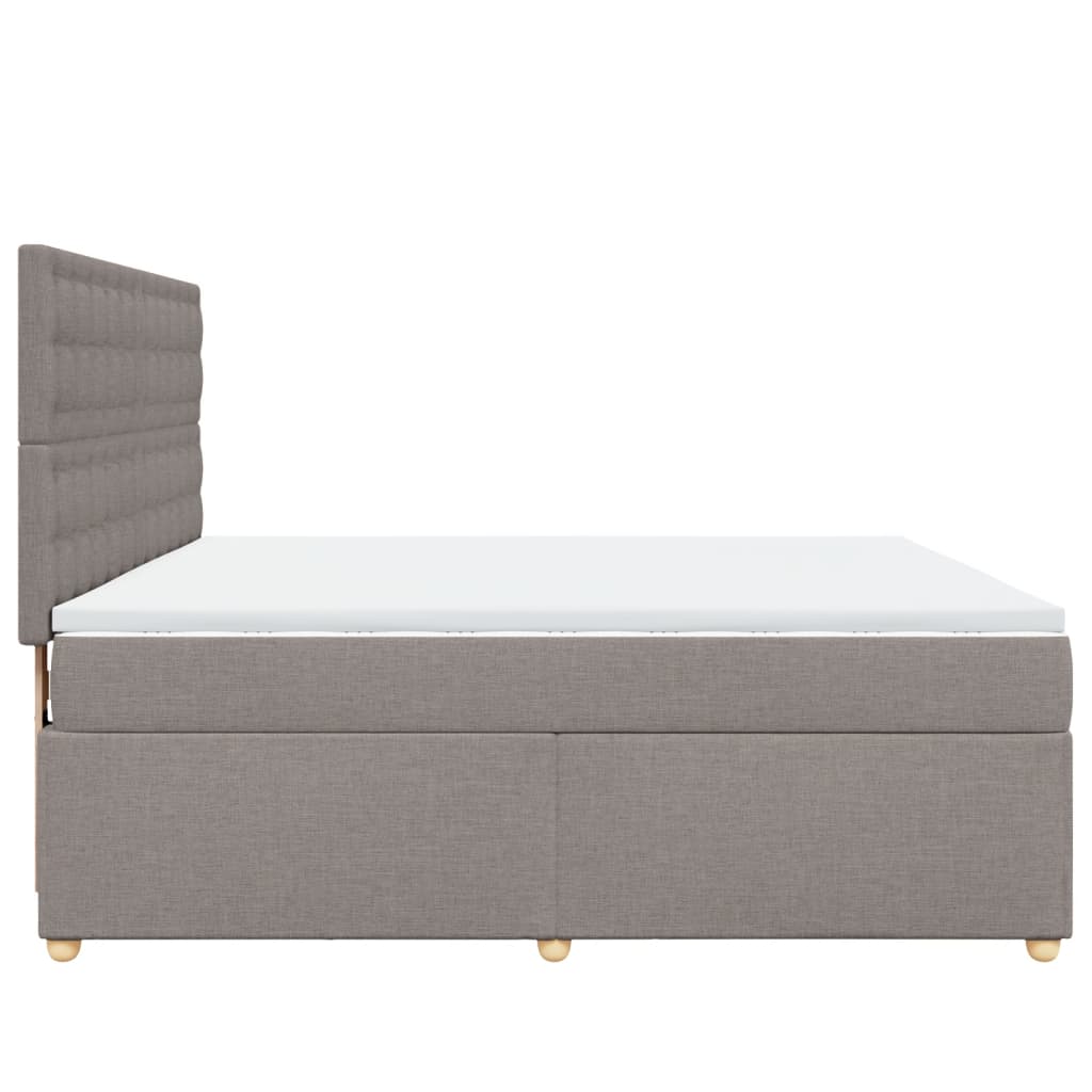 Giroletto a Molle con Materasso Tortora 180x200 cm in Tessuto